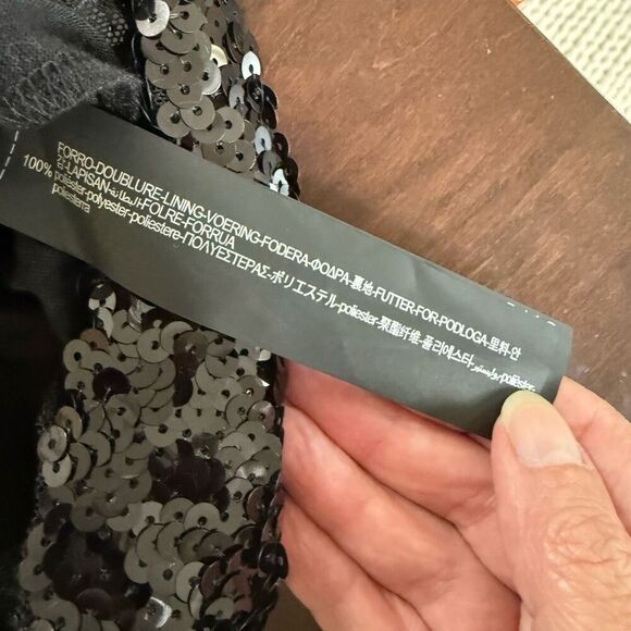 NWT Zara Knit Black Sequin Tank Top S - Picture 7 of 7
